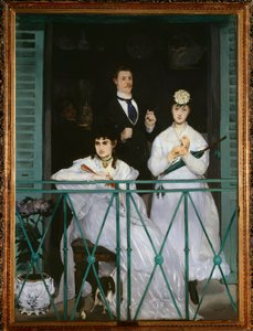 Het balkon (portretten van Berthe Morisot, Fanny Claus, Antoine Guillemet en Leon Leenhoff)
