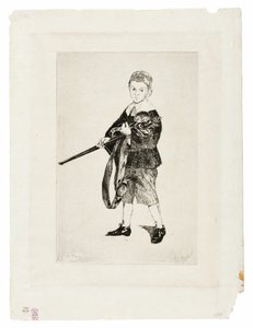 De jongen met het zwaard, naar links gekeerd III door Édouard Manet