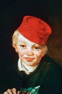 De jongen met de kersen (detail)
