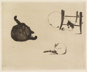 De katten, 1869 door Édouard Manet