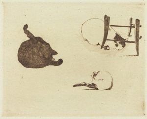 De katten, 1869 door Édouard Manet