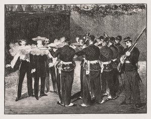 De executie van keizer Maximiliaan door Édouard Manet