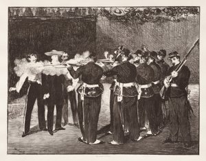De executie van keizer Maximiliaan door Édouard Manet