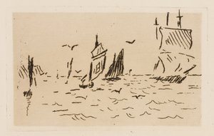 De zee, plaat 7 uit Le Fleuve door Édouard Manet