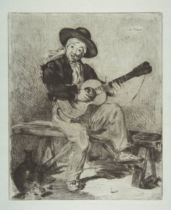 De Spaanse zanger Le Guitarrero