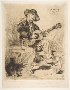 De Spaanse zanger Le Guitarrero, 1861-62