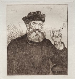 De roker (ets) door Édouard Manet