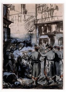 De barricade door Édouard Manet
