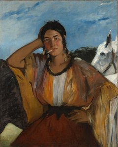 Vrouw met een sigaret door Édouard Manet