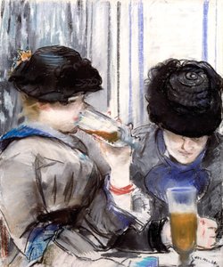 Vrouwen die Bier Drinken door Édouard Manet