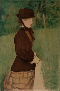 Jonge Vrouw in een Tuin door Édouard Manet