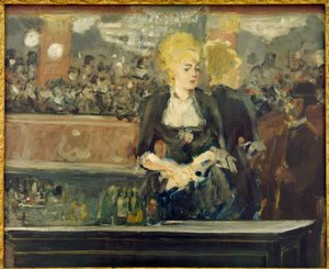 Studie voor de bar bij de Folies-Bergère