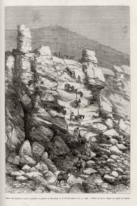 Aspect van de hoogten met verticale muren op het Dasoulami en Bobodioulasou plateau (Golf van Guinee)