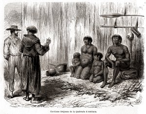 Christelijke evangelisatie van een familie van Yahuas Orejones-indianen in Peru