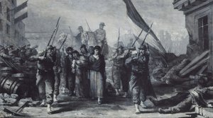 Brand van het stadhuis in 1871 door Edouard Toudouze