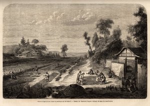 Scènes van landbouw in het oogstseizoen, in de provincie Pe-Tche-Li door Edouard Vaumort