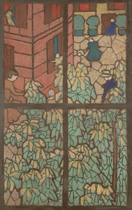Kastanjebomen, een cartoon voor een Tiffany-glas-in-loodraam. door Edouard Vuillard