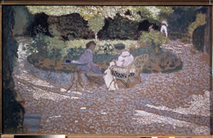 In de tuin door Edouard Vuillard