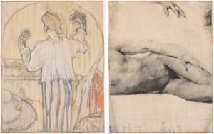 Voor de spiegel door Edouard Vuillard