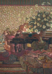 De piano (De muziek) door Edouard Vuillard
