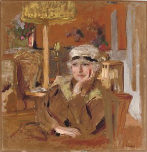 Lucy Hessel met een Zwarte Fluwelen Lint door Edouard Vuillard