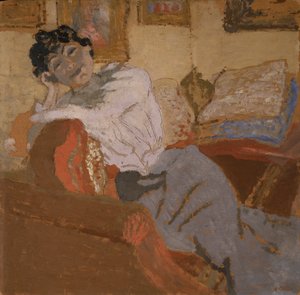 Madame Hessel op de Sofa door Edouard Vuillard