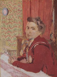 Madame Roussel in roodbruine badjas; Madame Roussel en peignoir brun rouge, 1901