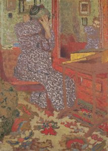 Madame Vuillard die haar haar arrangeert, 1900 door Edouard Vuillard