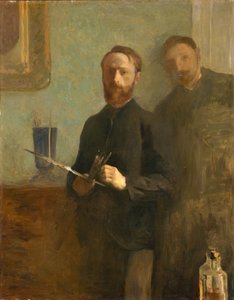 Zelfportret met Waroquy, 1889 door Edouard Vuillard