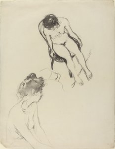 Twee Naaktfiguurstudies door Edouard Vuillard