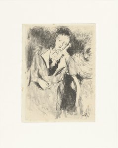 Vrouw zit op een stoel door Edouard Vuillard