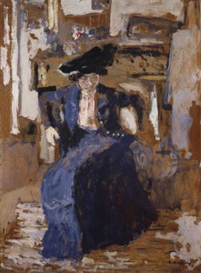 Vrouw in blauw