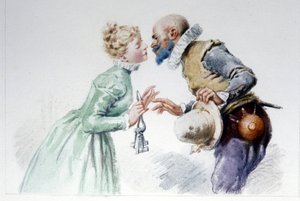 Blauwbaard en zijn zeven vrouwen (illustratie door Edouard de Beaumont)