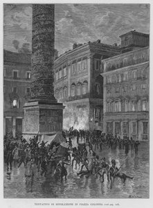 Tentativo Di Rivoluzione In Piazza Colonna door Edouardo Matania