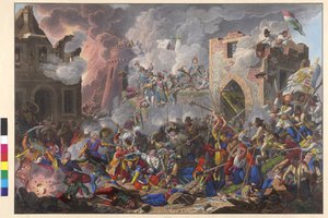 De herovering van Buda op 2 september 1686 door Hongarije door Eduard Gurk