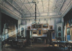 Blauwe studie van keizer Alexander II (1818-81) in het Farm Palace, 1860 door Eduard Hau