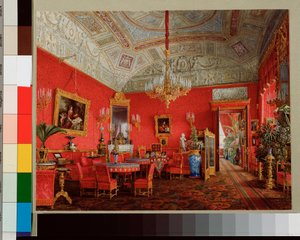 Interieurs van het Winterpaleis: De grote tekenkamer van Keizerin Alexandra Fyodorovna door Eduard Hau