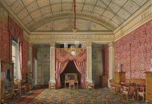 Interieurs van het Winterpaleis. Het Eerste Gereserveerde Appartement. De Slaapkamer van Grootvorstin Maria Nikolajevna, 1867 door Eduard Hau