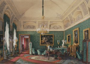 Interieurs van het Winterpaleis. Het Eerste Gereserveerde Appartement. De Kleine Studiekamer van Grootvorstin Maria Nikolajevna, 1867 door Eduard Hau