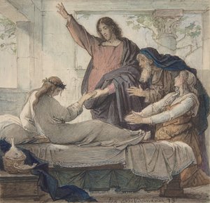 De Opwekking van de Dochter van Jairus door Eduard Julius Friedrich Bendemann