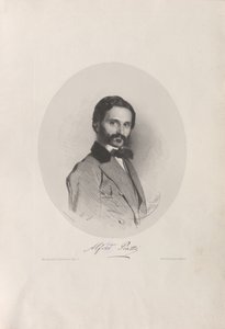 Portret van de cellist en componist Alfredo Piatti, 1822-1901, 1858 door Eduard Kaiser