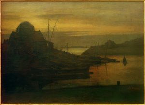 Scheepswerf in Muiden door Eduard Karsen