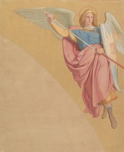 Aartsengel Tekent een Zwaard, 1825-86 door Eduard von Steinle