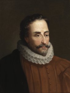 Portret van Miguel de Cervantes (1547-1616), dichter en toneelschrijver