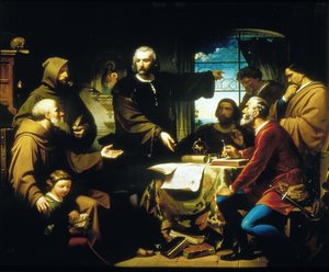 Cristóbal Colón in het klooster van La Rábida door Eduardo Cano