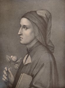 Dante Alighieri, Italiaanse dichter, 19e eeuw, 1894 door Eduardo Chiossone