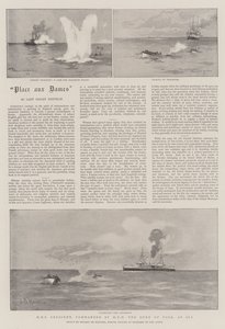 HMS Crescent, onder bevel van ZKH de hertog van York, op zee