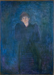 Dagny Juel Przybyszewska (olieverf op doek) door Edvard Munch