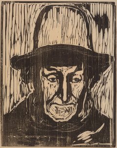 De oude visser door Edvard Munch