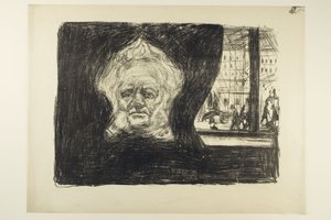 Henrik Ibsen in het Grand Café door Edvard Munch
